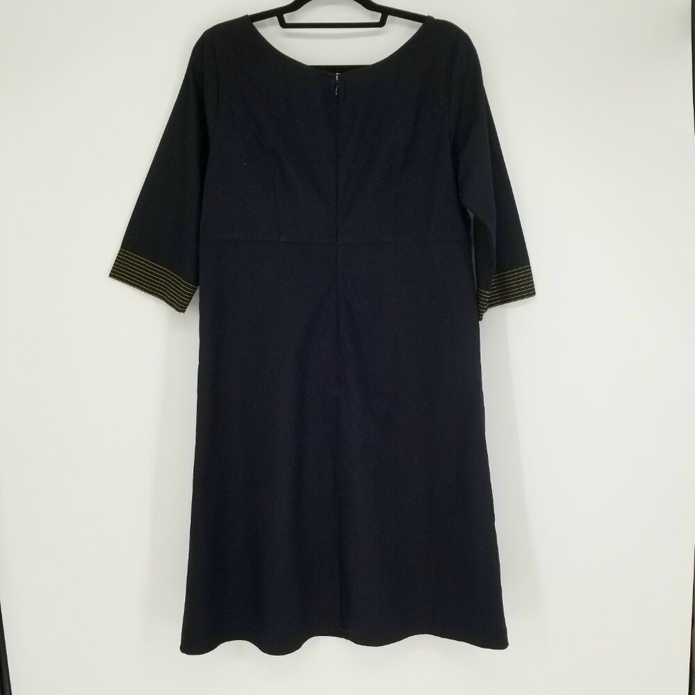 Eshakti Embroidered Poplin Cotton MidiDress, Retro Styling, Sheath /A-line Fit - Picture 5 of 7